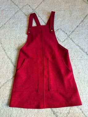 Forever 21 Suede Overall Red Dress Size Small